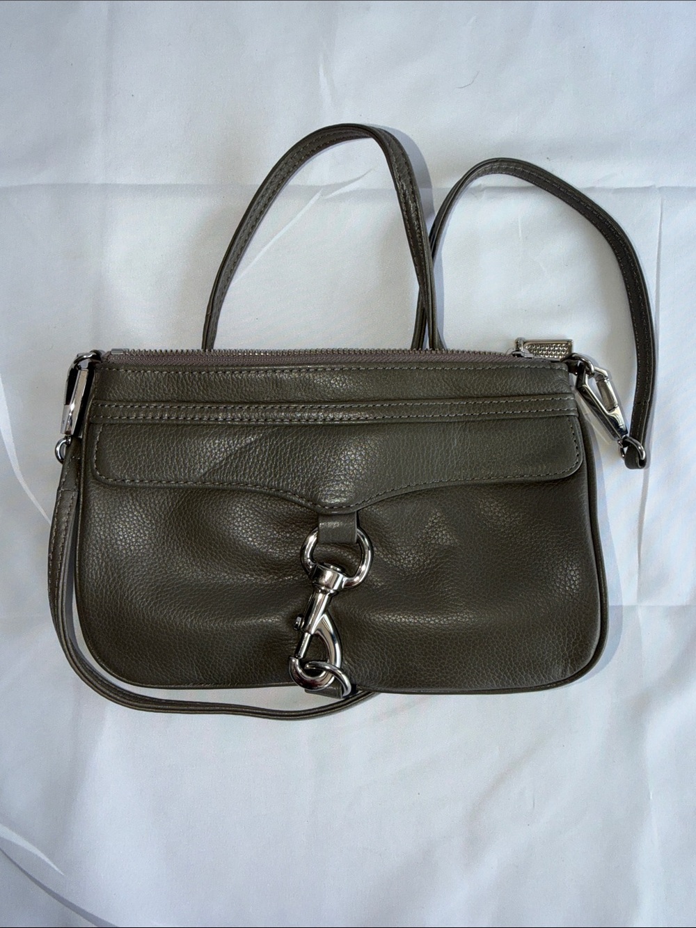 Rebecca Minkoff Olive Green Pebbled Leather Crossbody - Picture 3 of 3